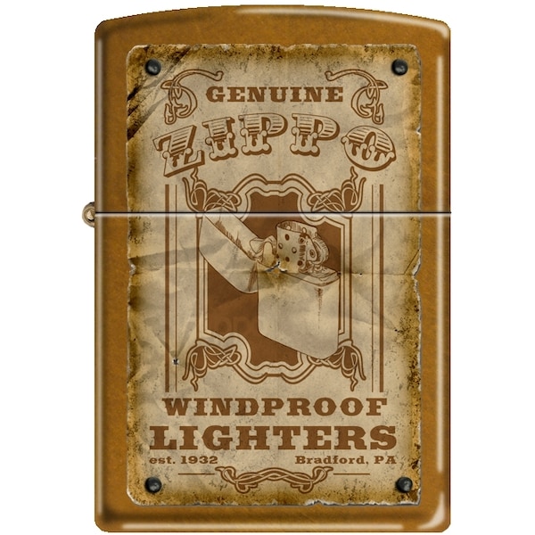 Zippo 2024 Zippo Custom Logo Vintage Tumbled Brass ZIP-49477CI013385 - main